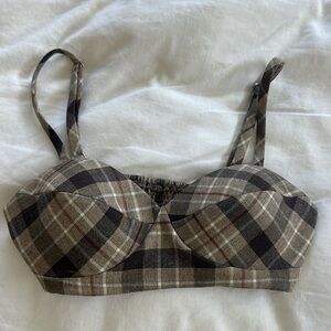 Favorite daughter flannel bra. Never worn before.